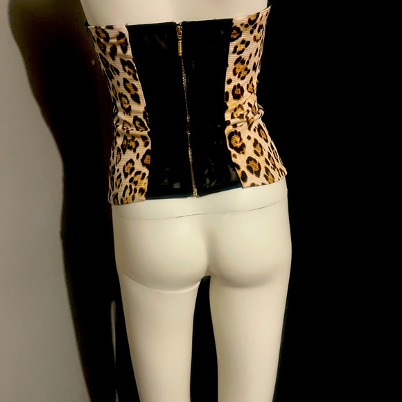 Guess Leopard Strapless corset top - Picture 2 of 6